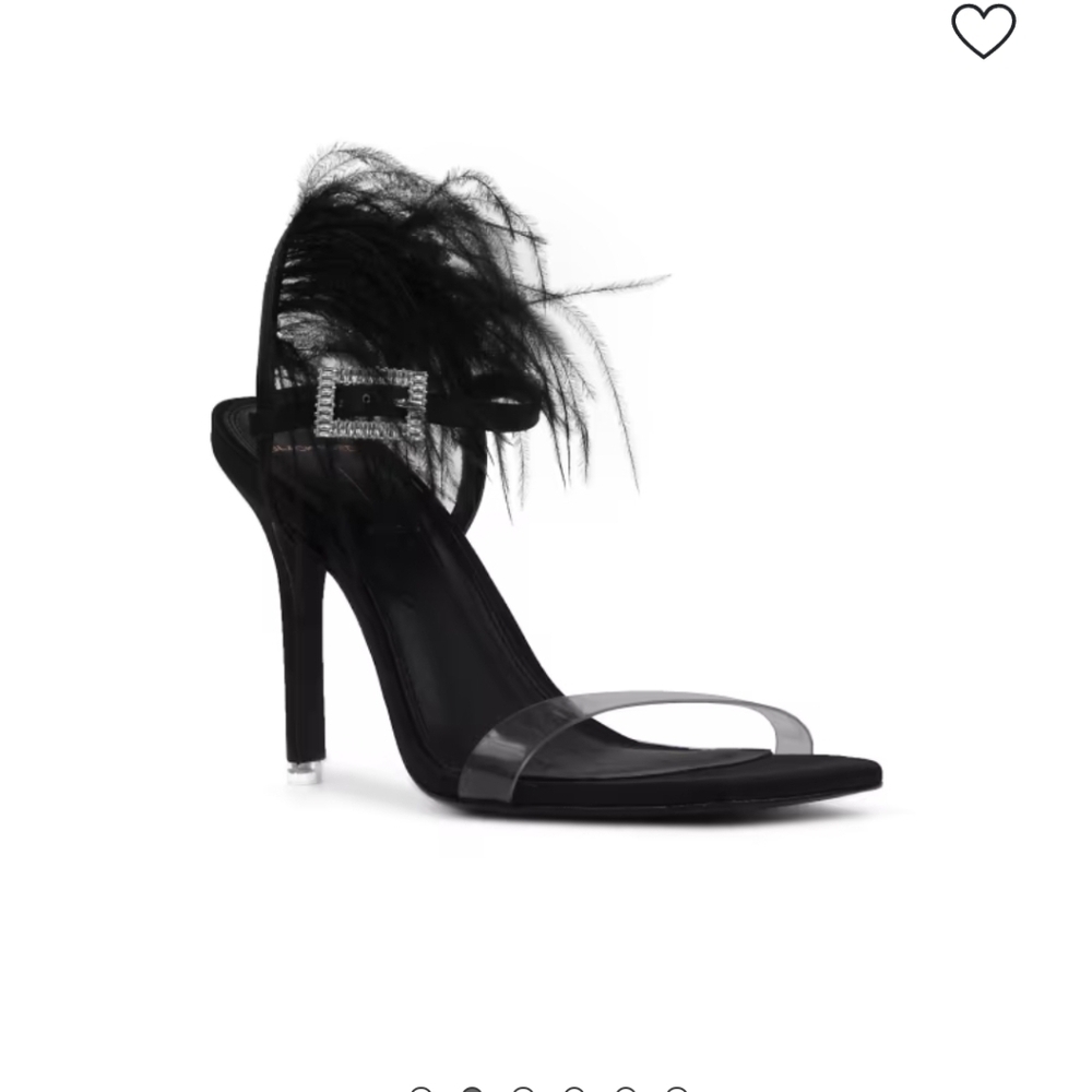 Black Suede Studio Ostrich feather trim Trinity Sandals Size EU 37